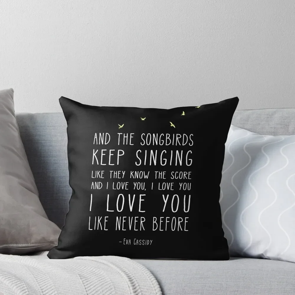 Songbird - Eva Cassidy Throw Pillow christmas cushions covers Sofa Covers Couch Cushions Custom Cushion Photo pillow