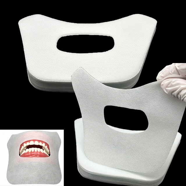 Dental jamy ustnej ręcznik z tkaniny bawełnianej wybielanie zębów gaza do twarzy 50 sztuk Dental maska ​​na twarz maska ​​na usta ściereczka dentystyczna podkładka pod ślinę