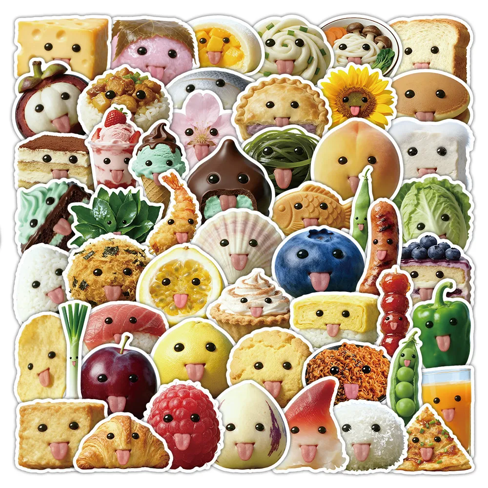56Pcs New Abstract Food Stickers for Journal & Scrapbook Decoration AnimeWorlds Store AnimeWorlds Store