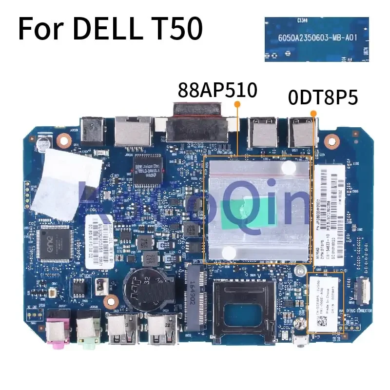 For DELL T50 88AP510 Notebook Mainboard 0DT8P5 6050A2350603 Laptop Motherboard