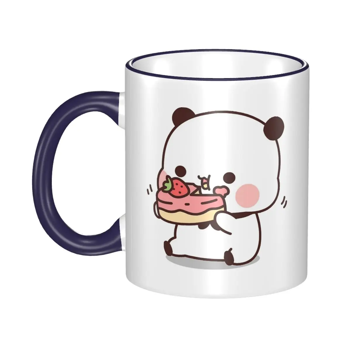 

Dudu Panda Cake Mukbang Gift Mugs for Woman Man Funny Bubu and Dudu Coffee Cup Healing Present for Office