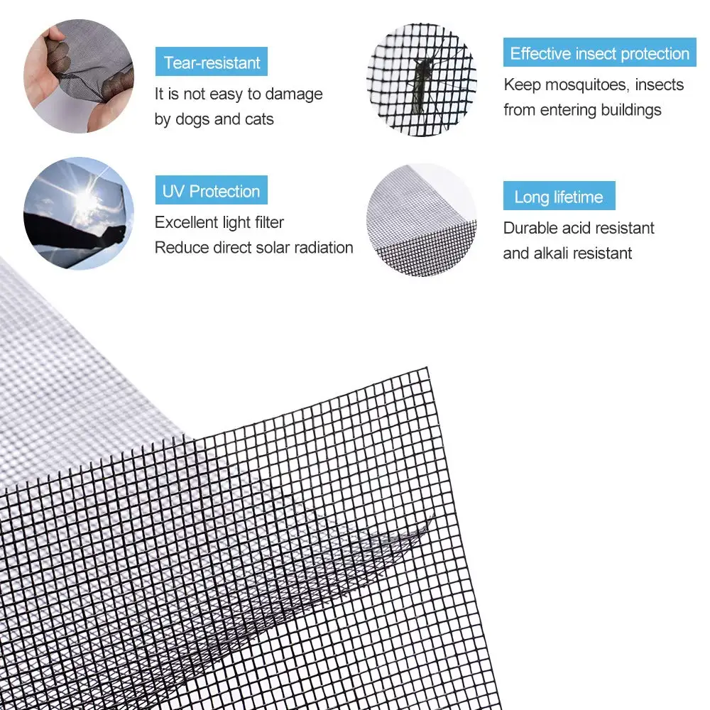 Bedroom Mosquito Proof Window Screen Self Cutting Knife Size Suitable for Various Window Types, Summer Mosquito Proof Net
