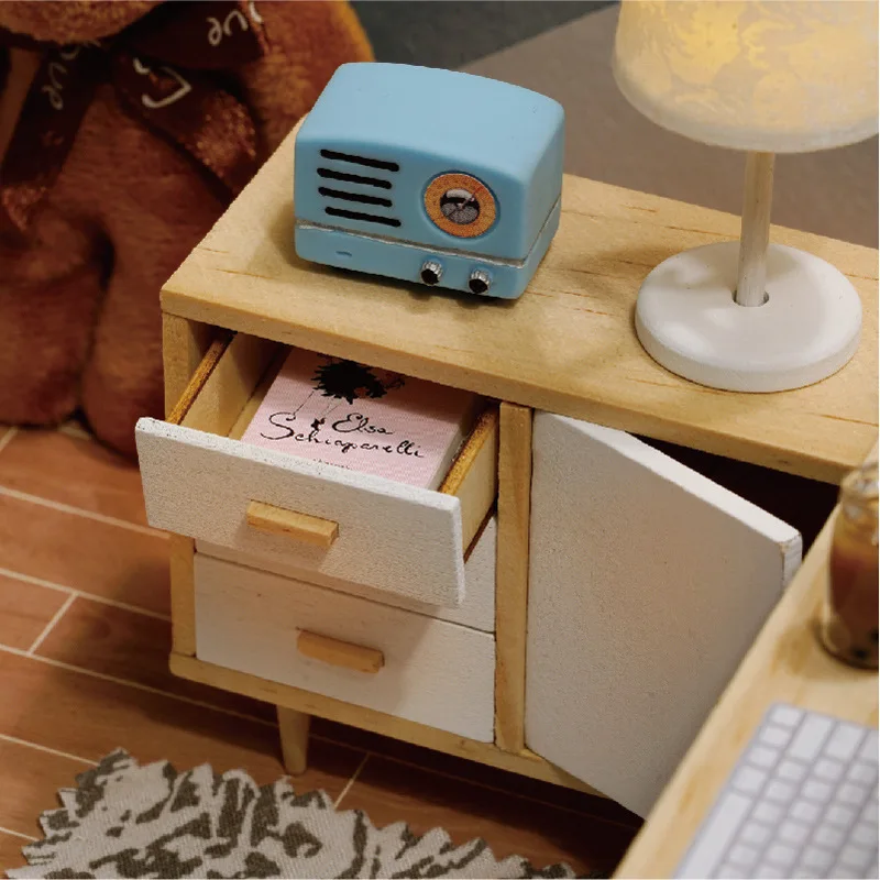 DIY Wooden Miniature House Kit, Handmade Building Model Toy for Kids view 6