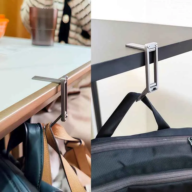 Titanium Alloy Foldable Load-bearing Bag Hook Portable Keychain Pendant Portable Bag Hook Coffee Shop And Restaurant Table Hook