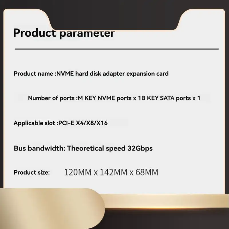 

Адаптер M.2 Dual M.2 PCIE 4.0 для Nvme / NGFF SSD NVME (M Key) и SATA (B Key) SSD To Pcie X4 X8 X16 Slot-N36R