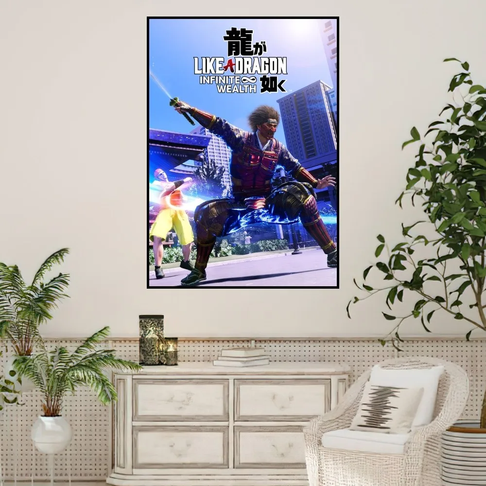 Game Like a Dragon Infinite Wealth Poster Small Prints Wall Painting Bedroom Living Room Wall Sticker Office