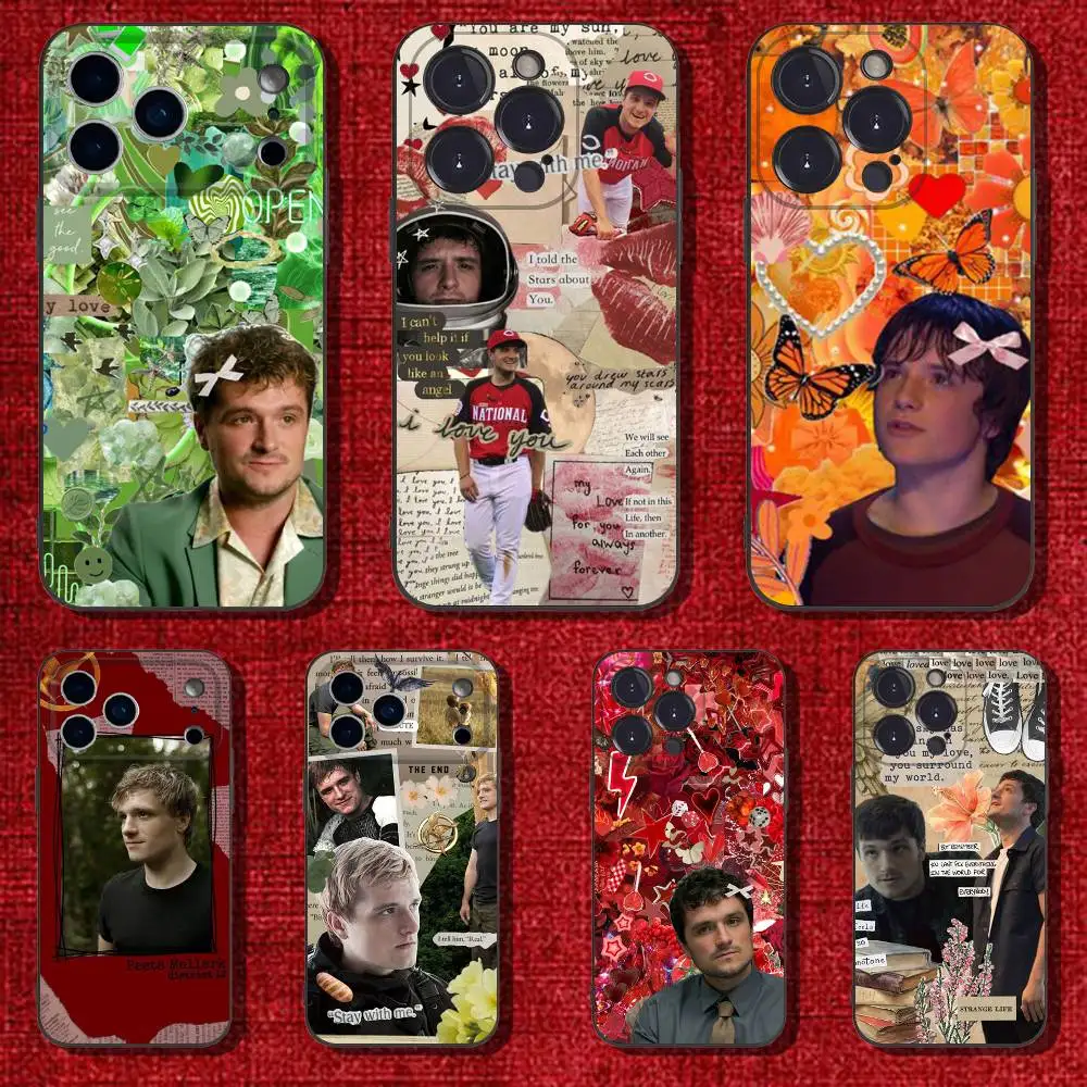

Josh H-Hutcherson Phone Case For iPhone 17,16,15,14,13,12,Pro,Max,Plus,E,SE4,Air,Mini Black Soft Cover