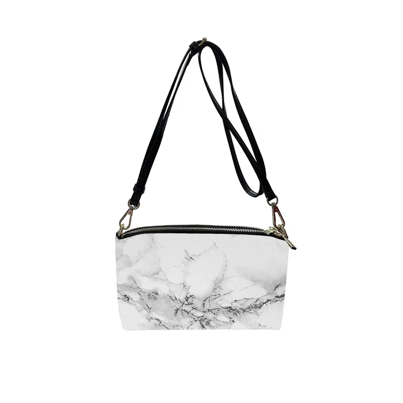 marble stone veins PU Crossbody Bag 2023 New Women's Fashion Shoulder Bag Minimalist Small Square Bag for Women