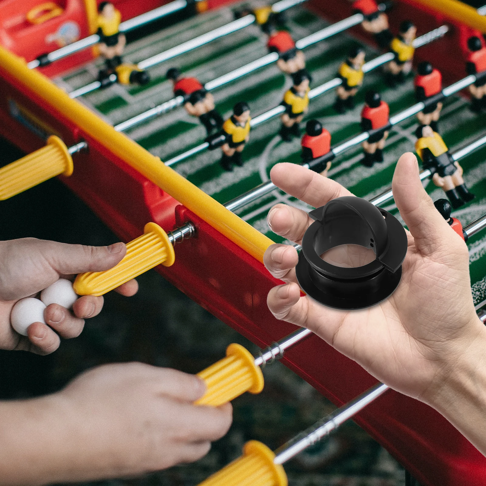 12 قطعة من أجزاء ماكينة كرة القدم أطباق دخول بلاستيكية لطاولات فووسبالل القياسية ملحقات بديلة تركيبات سوداء