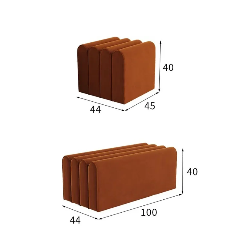 Nowoczesny skandynawski stołek aksamitna stopa luksusowy śliczny przedpokój podnóżki Iving Room unikalna pufa Salon nowoczesne meble oszczędzające