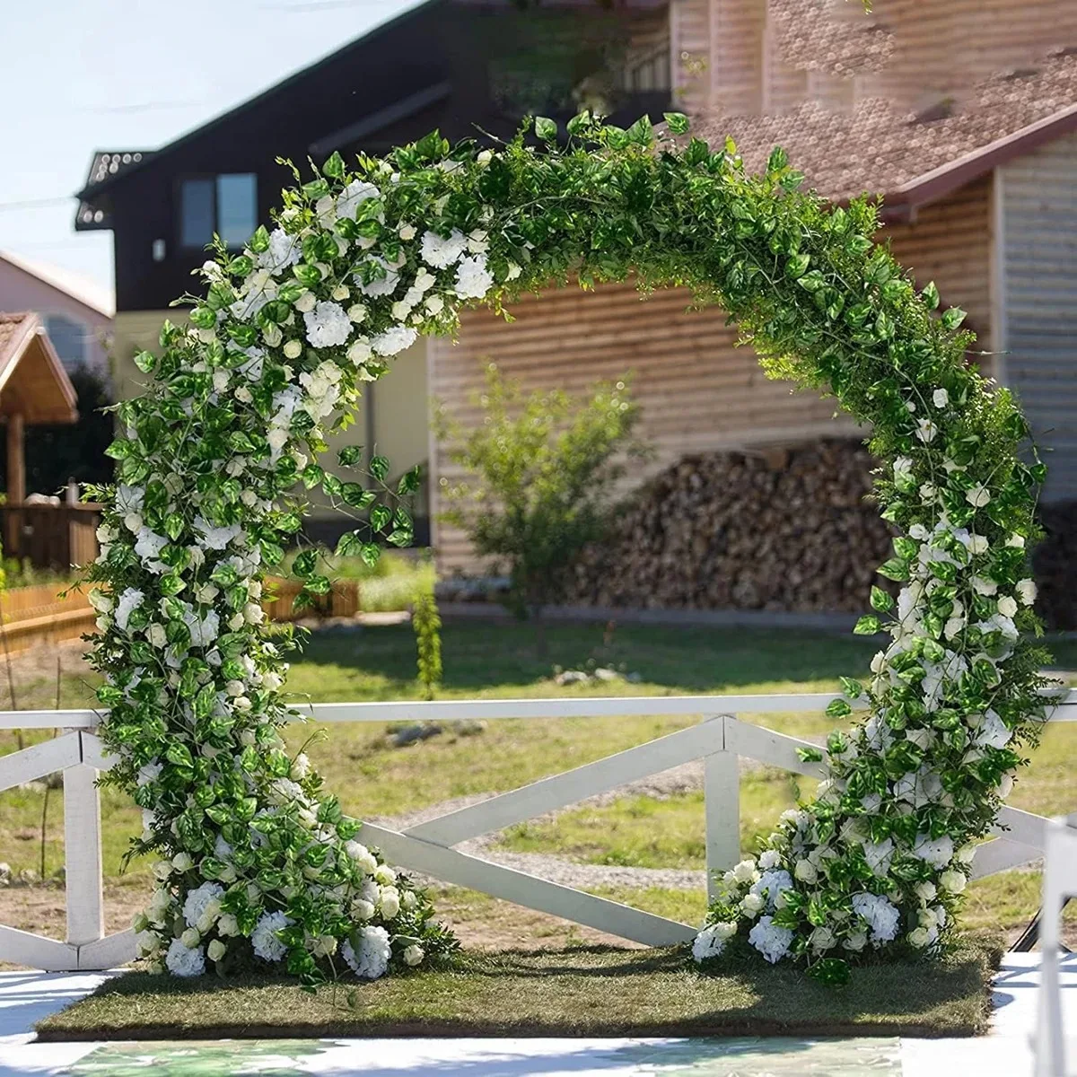 Artificial Plant Green Ivy Leaf Garland Silk Wall Hanging Vine Home Garden Decoration Wedding Party DIY Fake Wreath Leaves image 4
