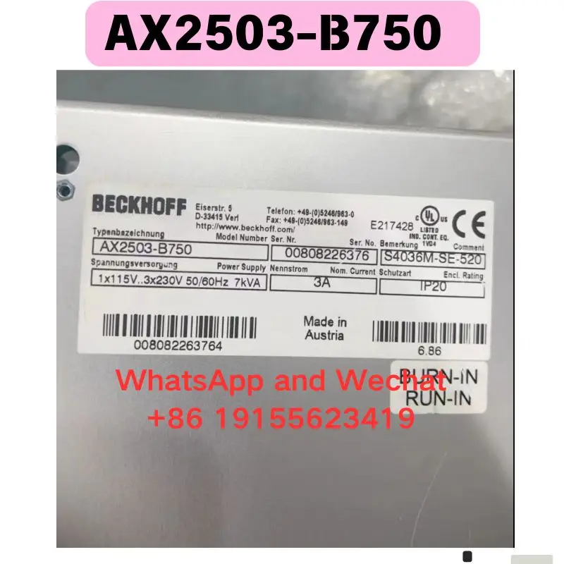 Used AX2503-B750 Driver Functional test OK Fast delivery