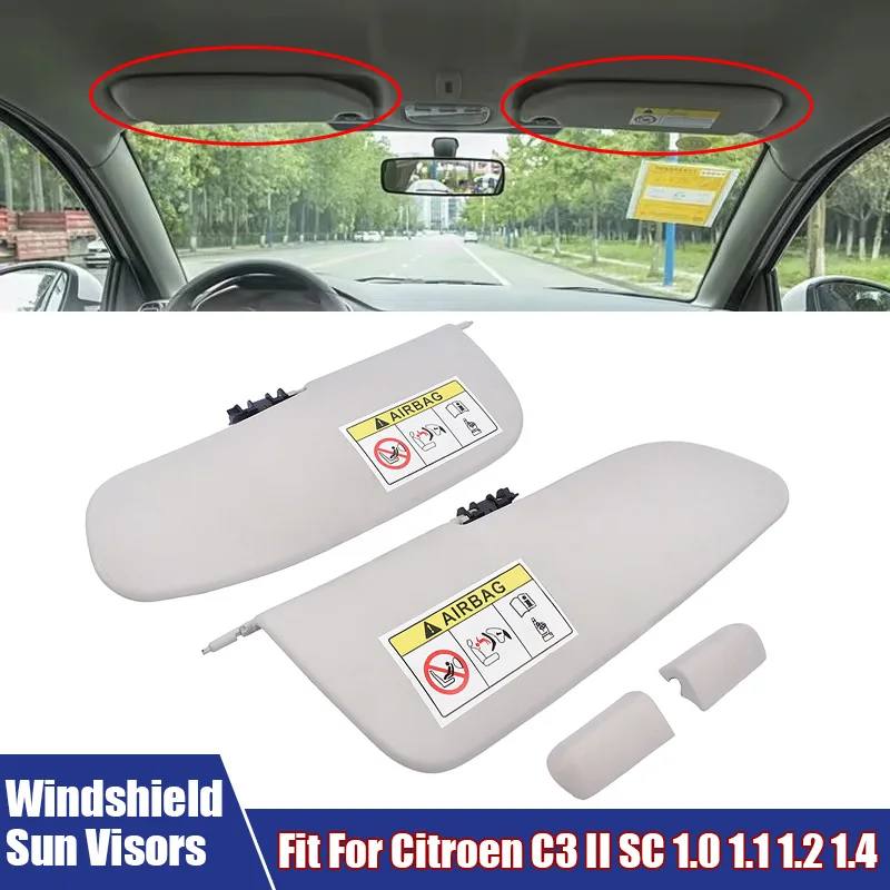 

Car Accessories 2Pcs/Pair Windshield Sun Visor Shade Shield Sunshade Cover Fit For Citroen C3 II SC 1.0 1.1 1.2 1.4 #A1613251480