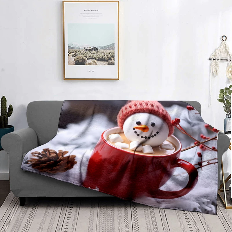 Home decoration plush Throw Sofa blanket Bedspread bed fluffy soft blankets decor Plaid Modern morandi winter Merry Christmas