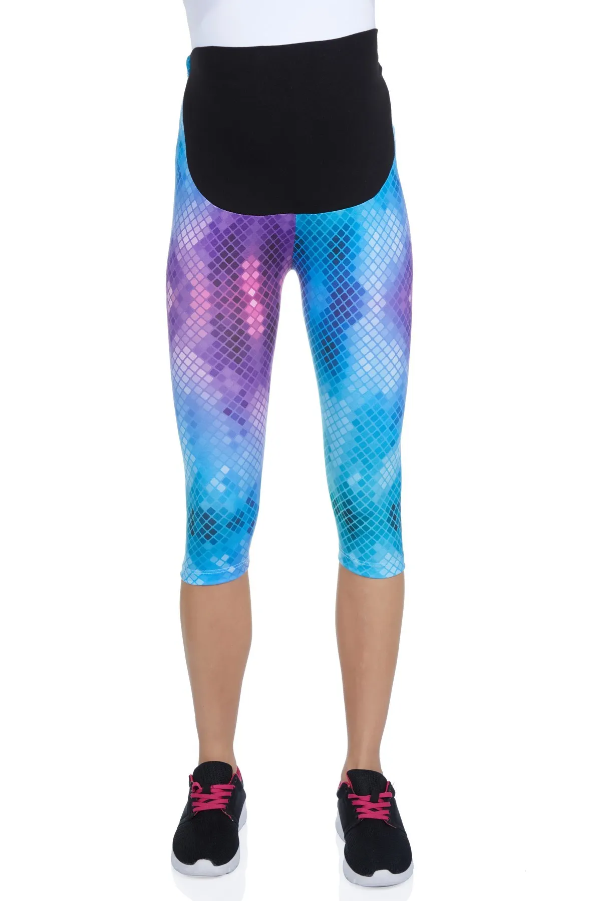 Luvmbelly-Leggings de maternidad para Yoga, mallas de 8019 algodón con soporte para el vientre, Capri, serie deportiva