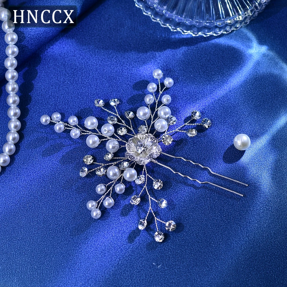 

YouLaPan Pearl U Shaped Clips Fashion Bridal Hairpins Shiny Rhinestone Hair Clips Vintage Wedding Bride Hair Accessories HP503