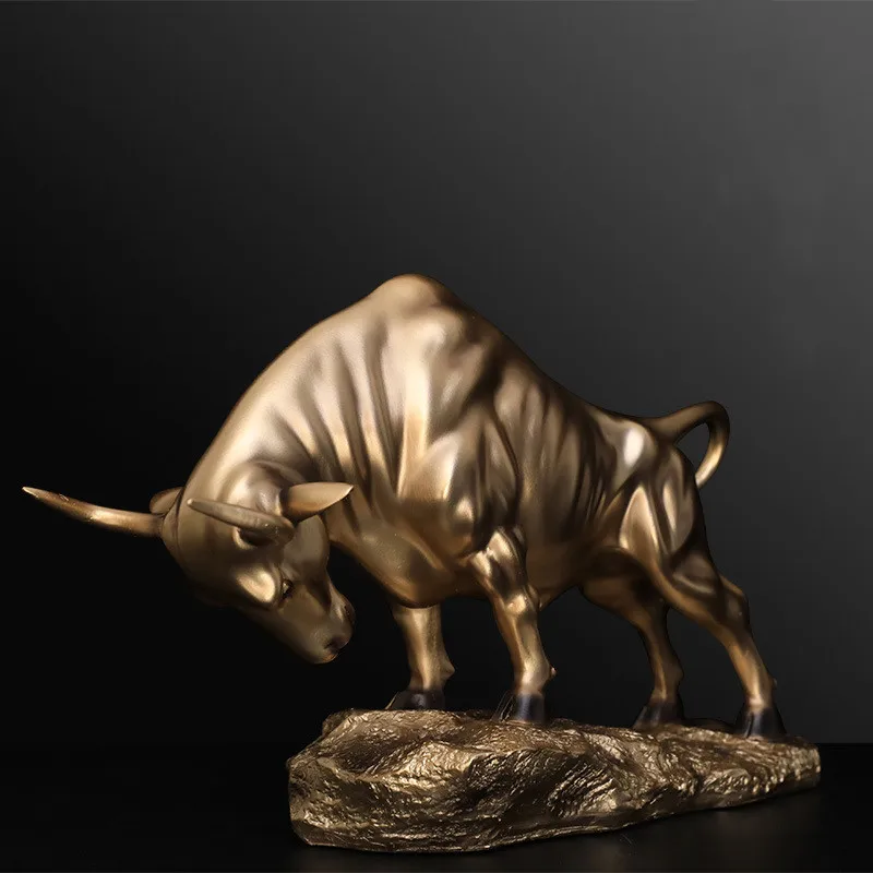 Resin Taurus Ornaments  Simulated Animal Sculpture Bull Decorative Figurines Figurine Home Decoration Accessories