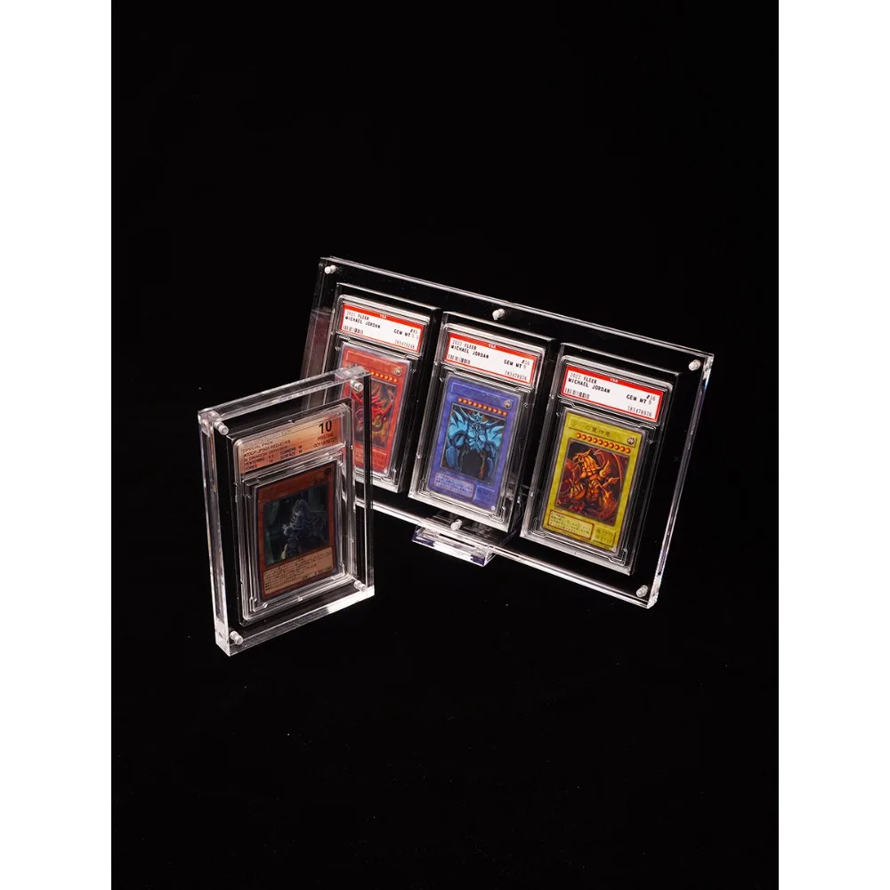 Yu Gi Oh Acrylic Dust-proof PSA BGS CCG Rating Card Display Stand Stuck Brick Anime Classics Game Collection Cards Toy Gift