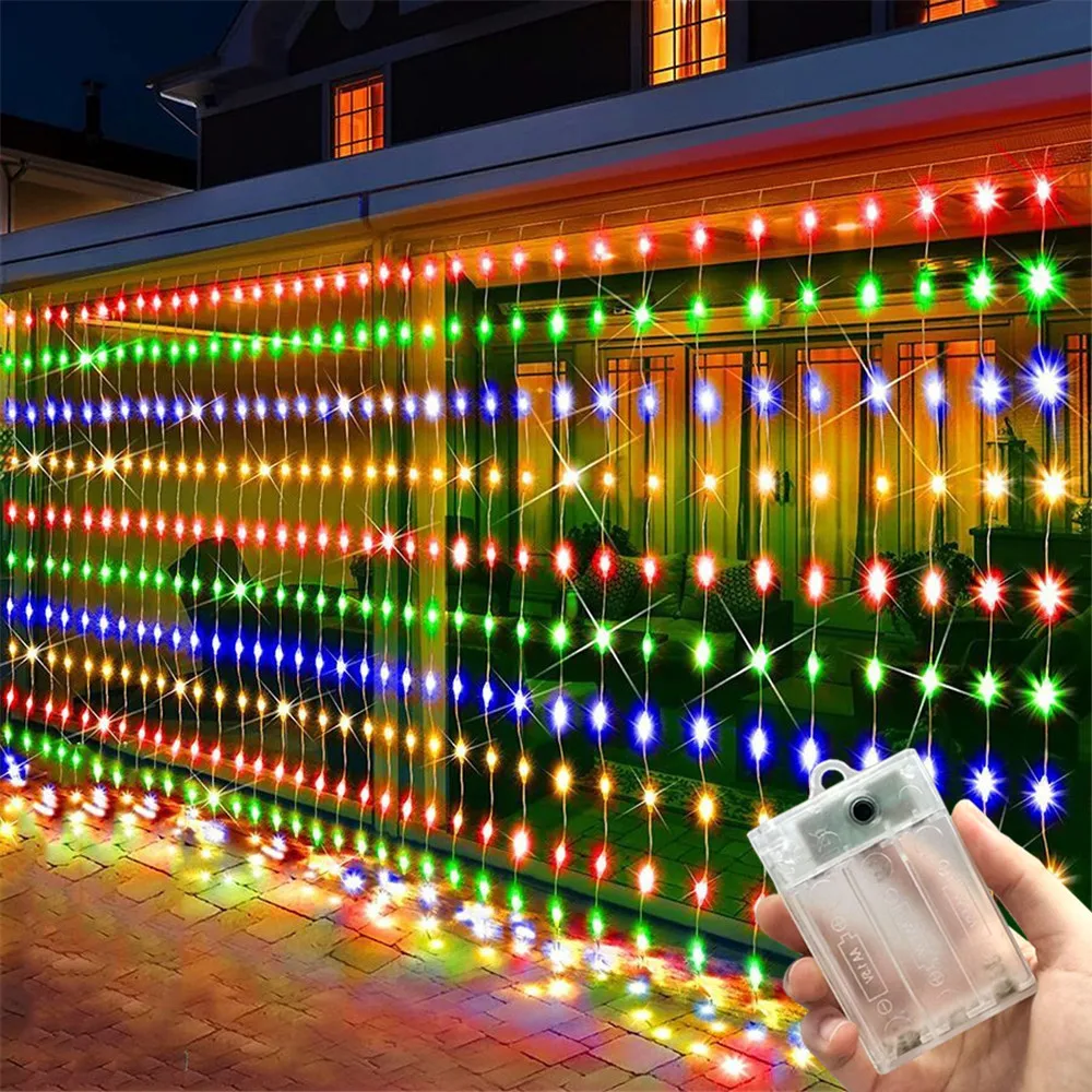 

Гирлянда-штора на батарейках (3/6 м) для Дня святого Валентина, декор для дома, Рамадан, Ид Мубарак, свадьба, день рождения