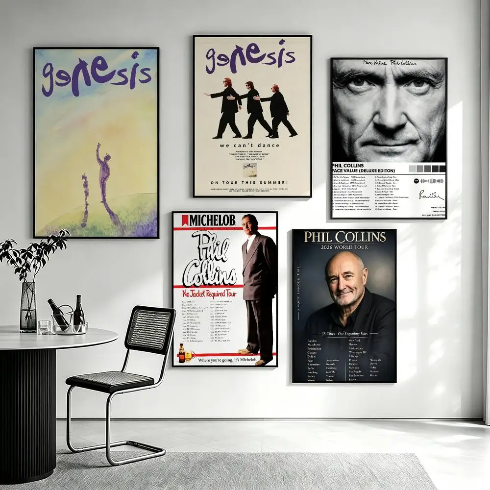 Person Phil Collins Poster Poster HD printing Sophisticated Style Wall Art Home Decor For Bedroom Living Room Creative Gift