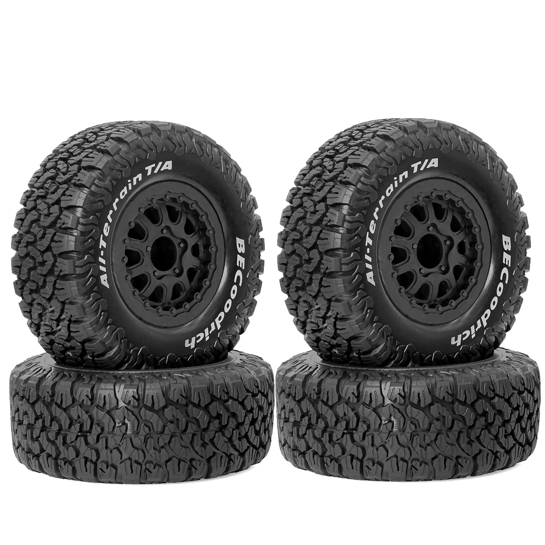 1:10 Short Course Truck Tires Rubber Tyre 12mm Hex for 1/10 RC Car Traxxas Slash Arrma Senton HuanQi 727 Vkar 10SC HSP Hpi Parts