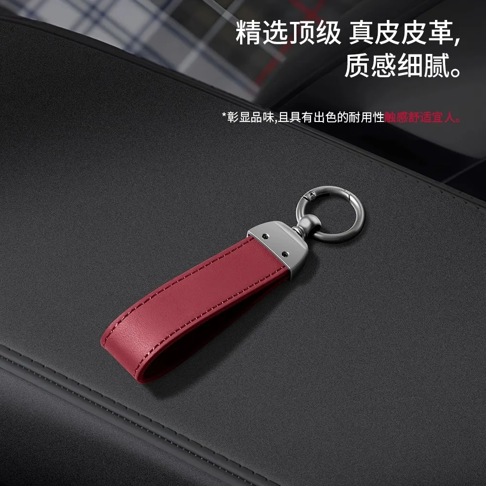 Leather Car Fashionable Styling Keychain Pendant Keyring Key Chain Ring For Porsche Cayenne Panamera Macan 911 718 Taycan