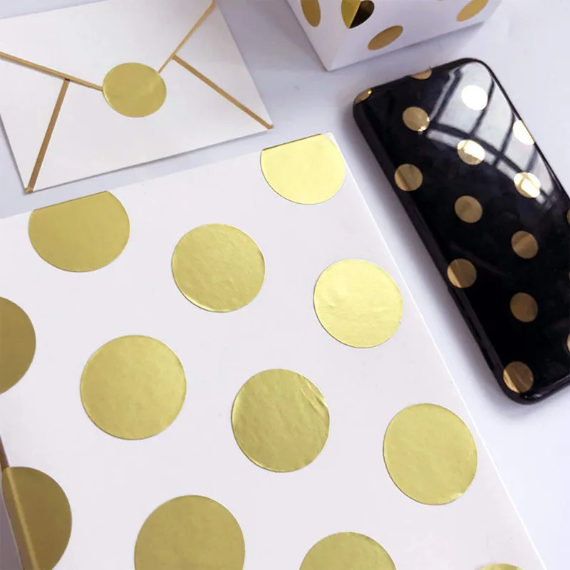 100-500pcs Labels Blank Round Golden Craft Stickers Seal Labels Theacher DIY Stickers For Package Sticker Stationery