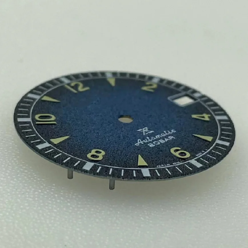 Assista Movimento Acessórios, algarismos arábicos, verde, preto, azul, verde Luminous, NH35, NH36, 28,5 milímetros