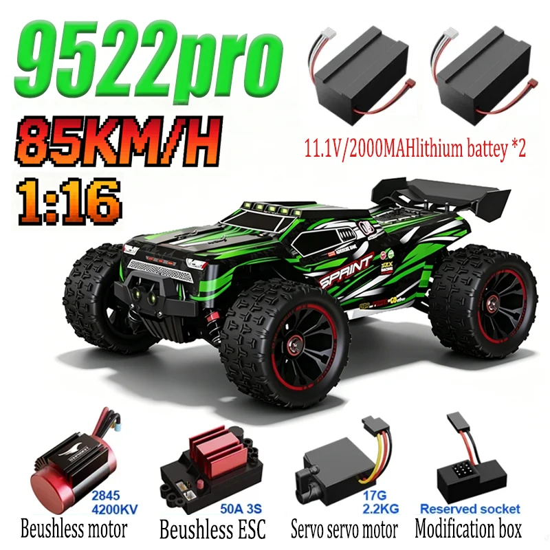 SCY9522PRO 85KM/H Brushless 4WD RC Racing Car, 1:16 Offroad Drift Truck, SCY9522 50KM/H High Speed Remote Control Off-Road Car