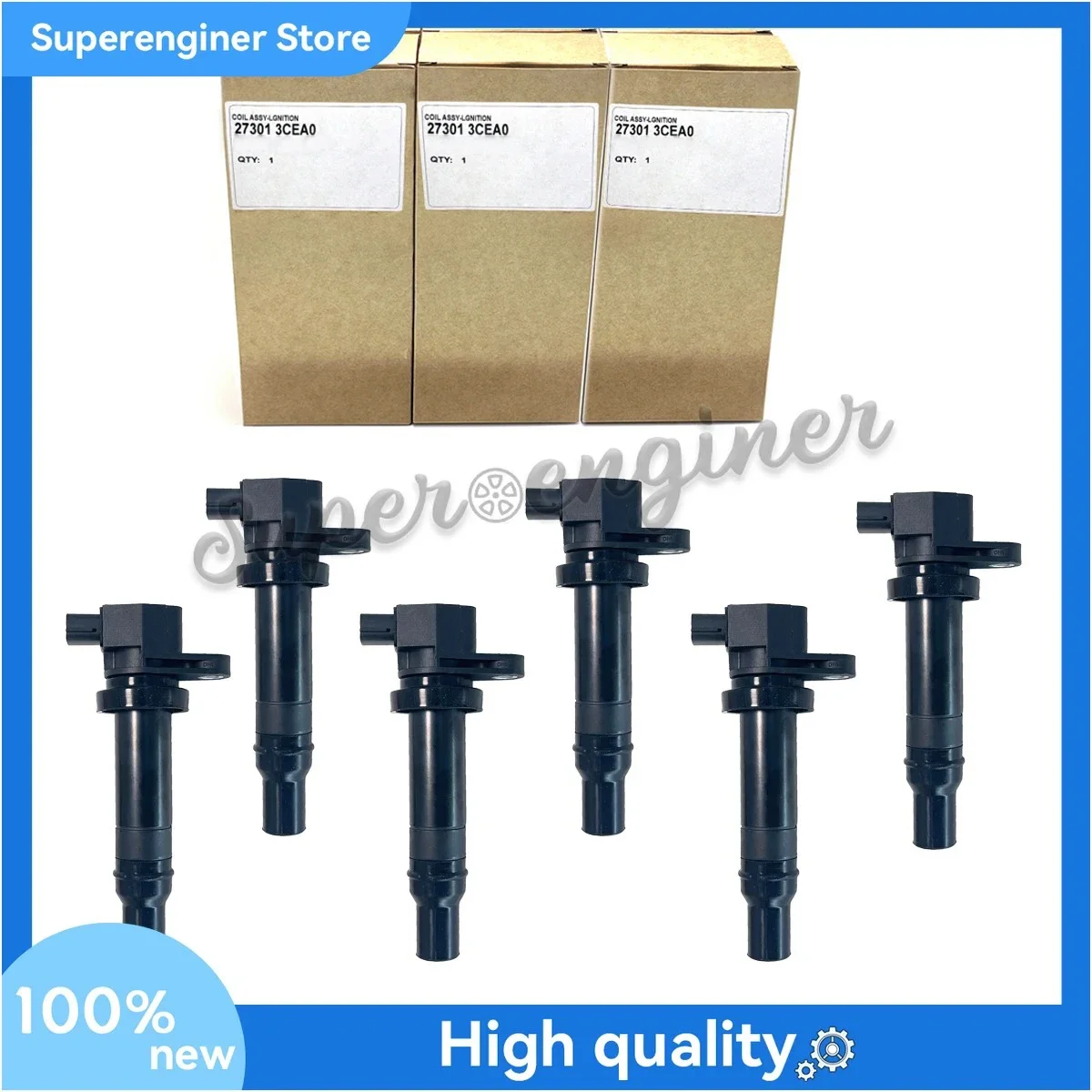 6Pcs Ignition Coil 27301-3CEA0 for 2012-2020 Hyundai Azera Grandeur 3.3L 3.0T 273013CEA0