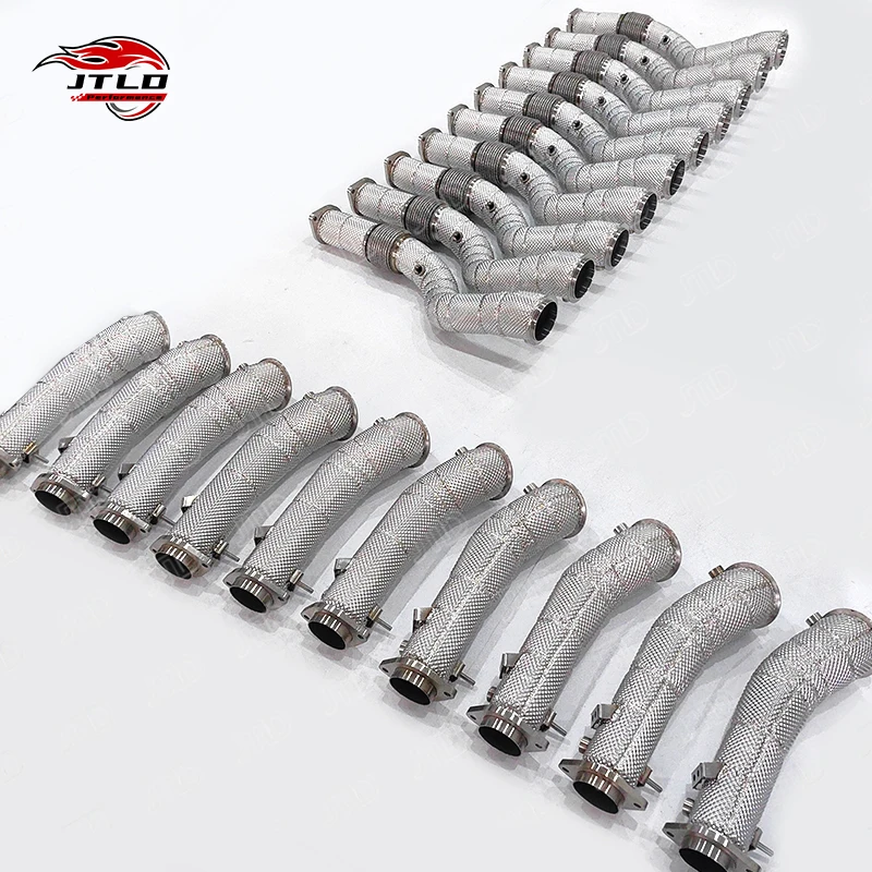 High-Performance Stainless Steel Downpipe With Heat Shield For BMW G80 M3 G82 M4 Direct Fit G8X