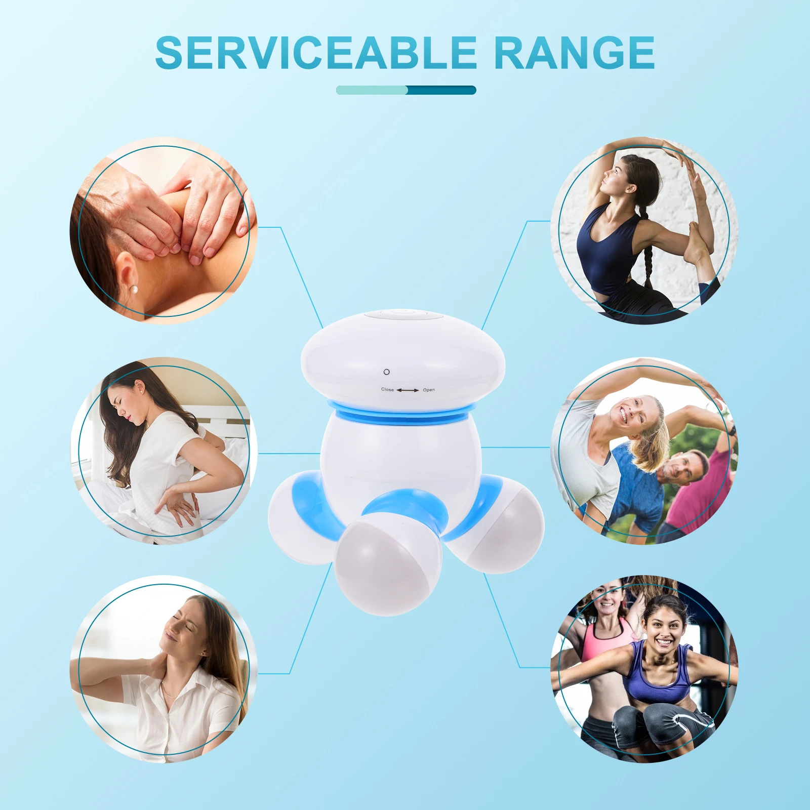 

Massager Body Electric Massagers Rechargeable Neck Relaxing Tool Instrument for