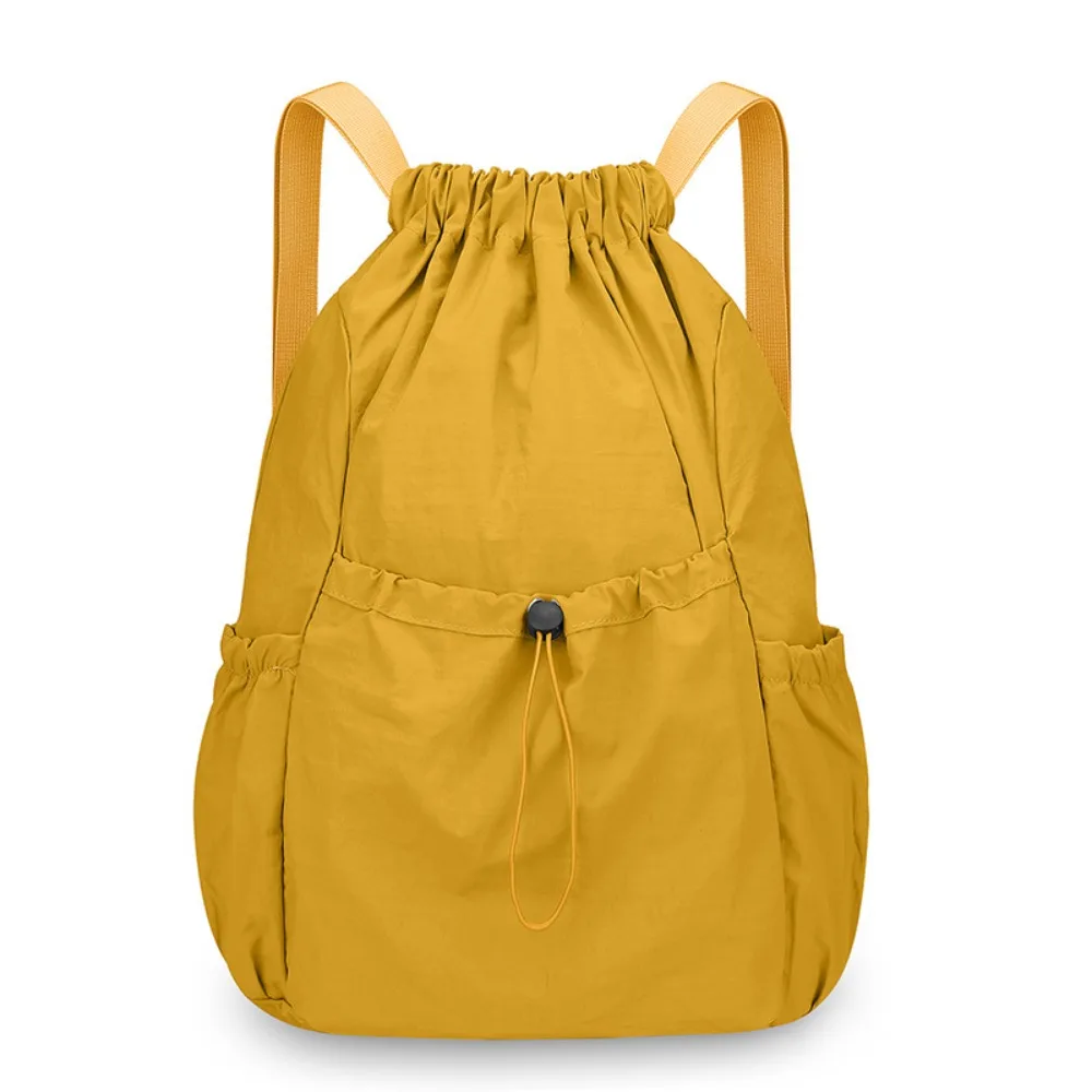 حقيبة ظهر كاجوال بلون سادة للسفر على الطراز الكوري برباط من النايلون بسعة كبيرة وخفيفة الوزن حقيبة مدرسية للطلاب للرجال