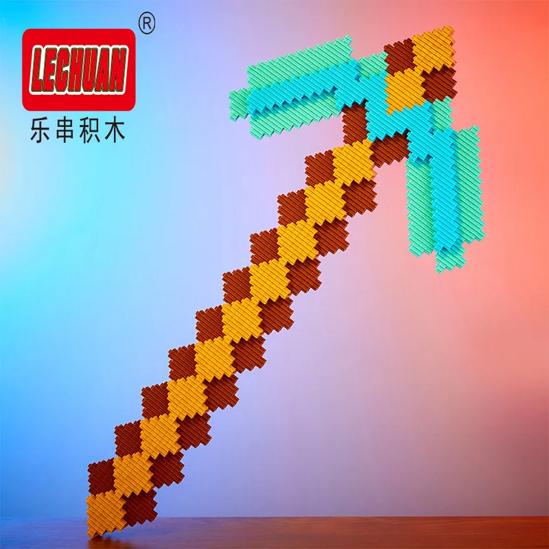 Cartoon Anime Game Sword Magic Building Blocks Demon Slayer One Piece Figures Mini Connection Bricks Genshin Impact Knife Toys