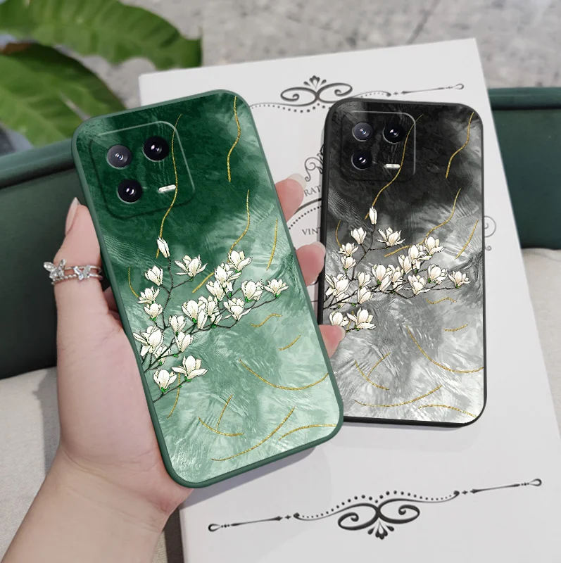 Tinsel Flower Phone Case For Xiaomi Mi 15 14 13 13T 12 12X 12T 12S 11 11T Ultra 10 10T 9 9T 9SE Pro Lite Liquid Silicone Cover