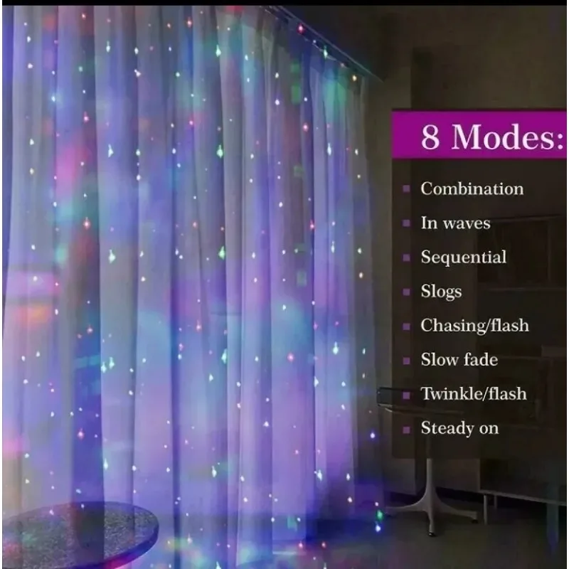 3M LED Curtain String Light Christmas Fairy Lights for Wedding Party Home Garden Decoration