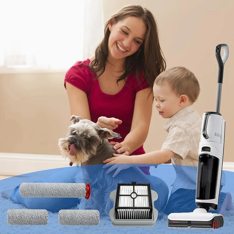 أسطوانة فرشاة JDZD وفلتر Hepa لقطع غيار المكنسة الكهربائية الرطبة والجافة Roborock Dyad Pro/Dyad Pro Combo