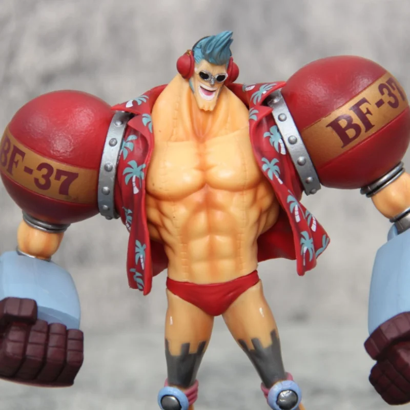 Figura de Anime de 18cm de una pieza, estatua de Pvc transformable de Franky, modelo de juguetes circundantes, colección de escritorio, decoración, regalo de recuerdo