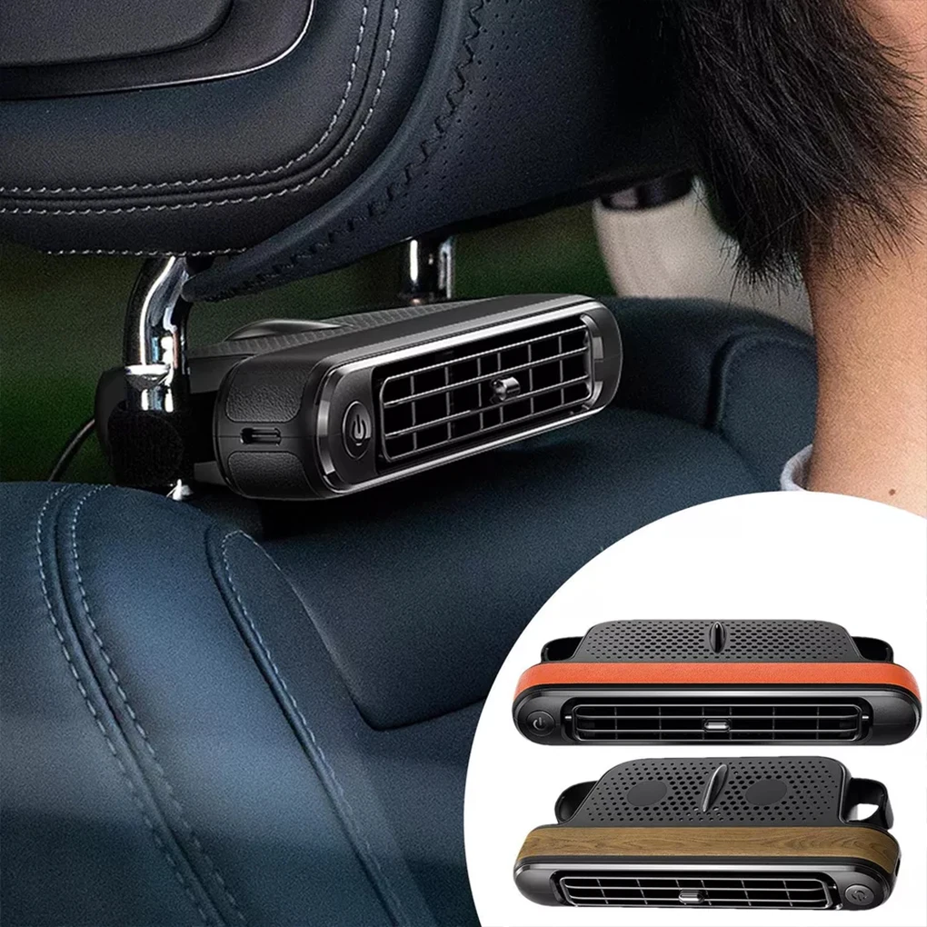 Mini Car Seat Fans Rear Seat Air Circulation Fan Three Adjustable Wind Speeds Cooling Air Fan USB Car Fan for Cars RVs Sedans
