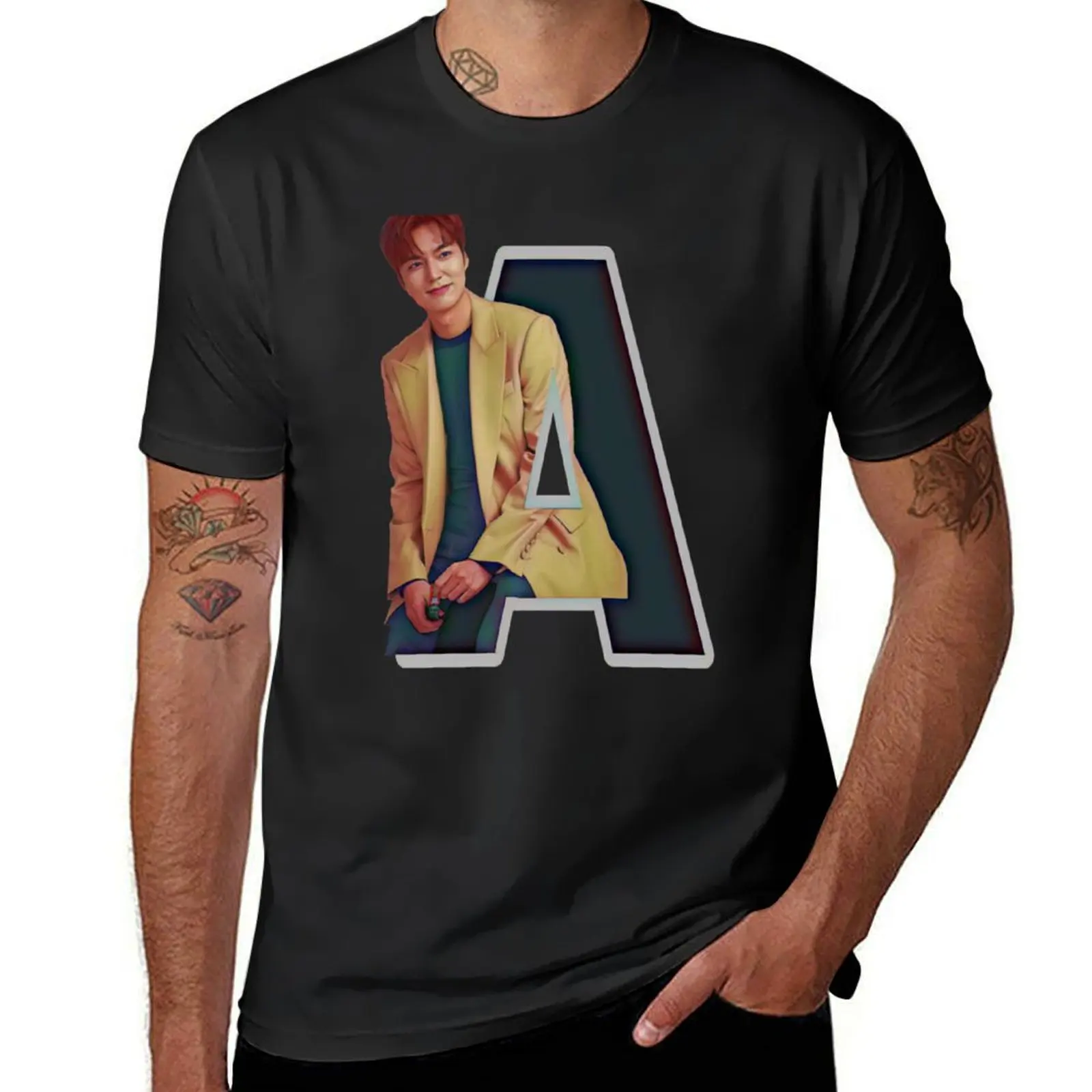 

Lee min ho. letter A, kdrama actor lee min ho T-Shirt blanks anime clothes customizeds plain black t shirts men