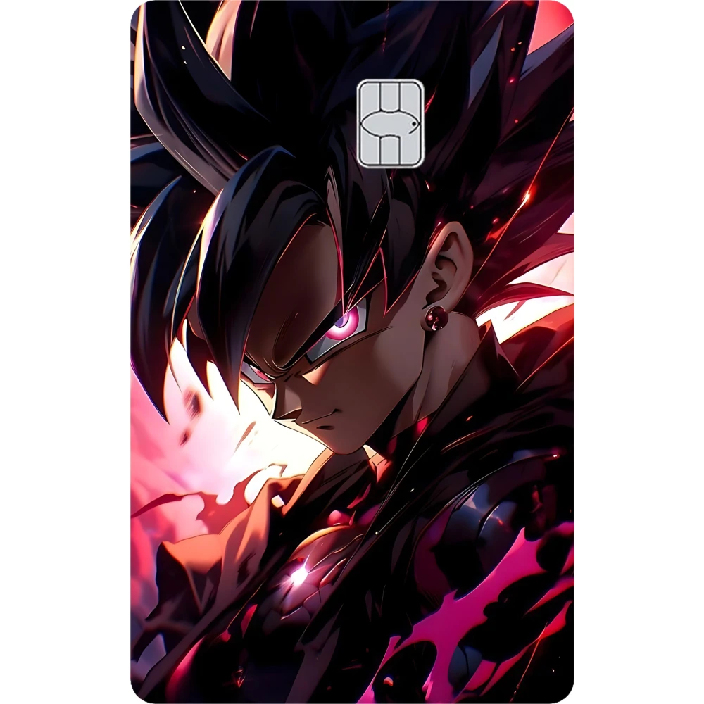 Adesivo de Cartão de Crédito Anime Goku, Adesivos Foscos para Proteção e Decoração de Cartões VISA, JCB, Mastercard e Outros Cartões Bancários ACG