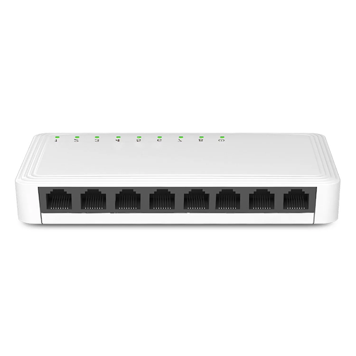 EATPOW-conmutador Ethernet de escritorio RJ45 rápido, carcasa de plástico, 8 puertos, 10/100/1000Mbps, conmutador de red Gigabit no gestionado