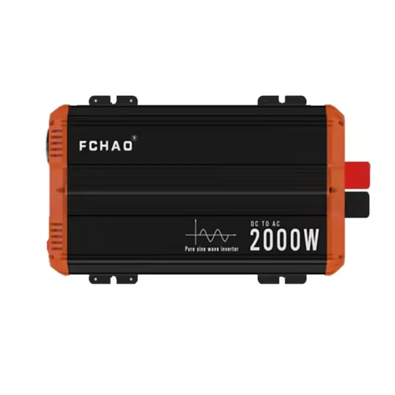 Fchao 2000W zuivere sinusomvormer: 4000W piekvermogen, 24V / 48V tot 220V met afstandsbediening voor thuis, campers