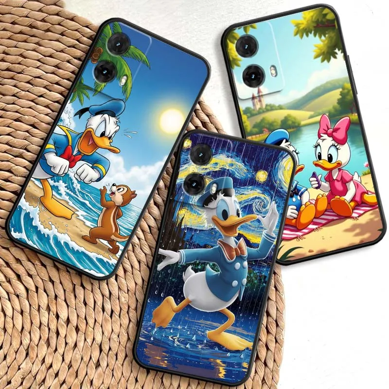 

Disney Donald Duck Phone Case For Motorola G85 Edge 50 G24 G35 G14 G04 40 G72 G34 G31 G Stylus G54 G13 G32 5G Black