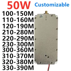 โมดูล RF 50W 100-150MHZ110-160MHZ120-190MHZ230-300MHZ300-360M310-370M320-380M330-390MHZ เครื่องขยายความถี่ต่ำเครื่องขยายเสียง