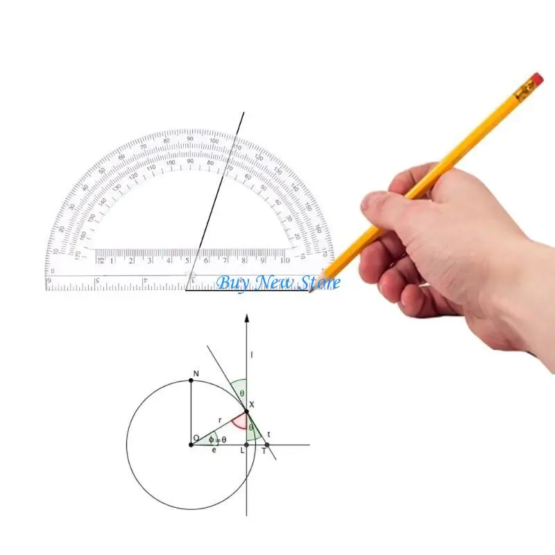 

20CE Plastic Protractor 6Inch Protractors for Geometry Drafting