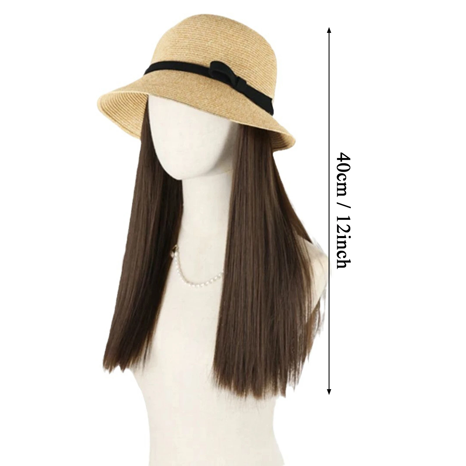 Chapéu de pescador de verão peruca para mulheres aparência natural perucas respiráveis chapéus para compras ou outras atividades ao ar livre dropshipping