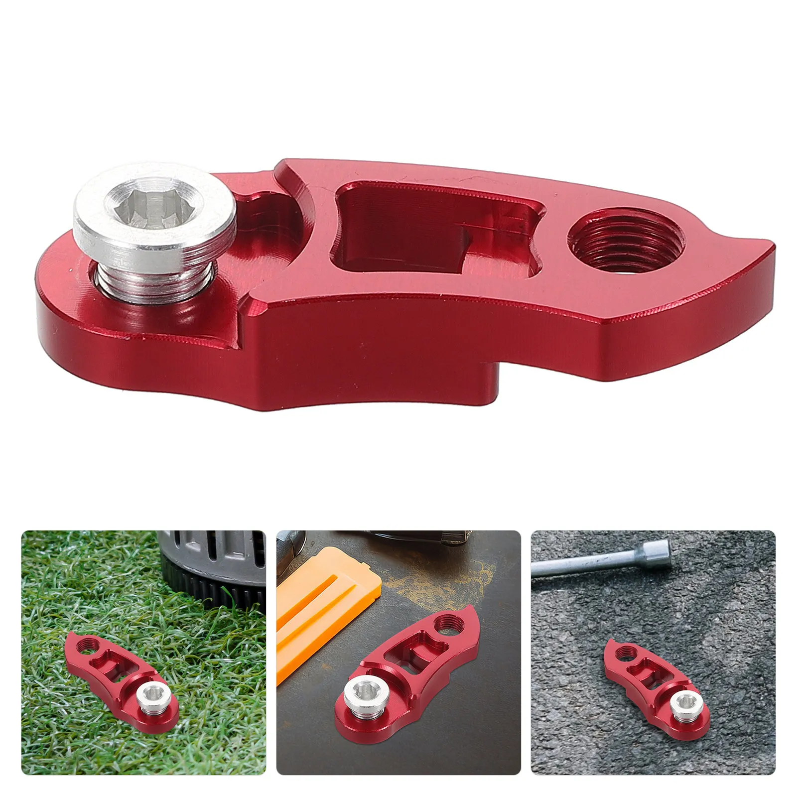 

Rear Derailleur Hanger Extender 34-52t Aluminum Alloy Bike Tail Hook Replacement for Road Mountain Bike Easy Installation