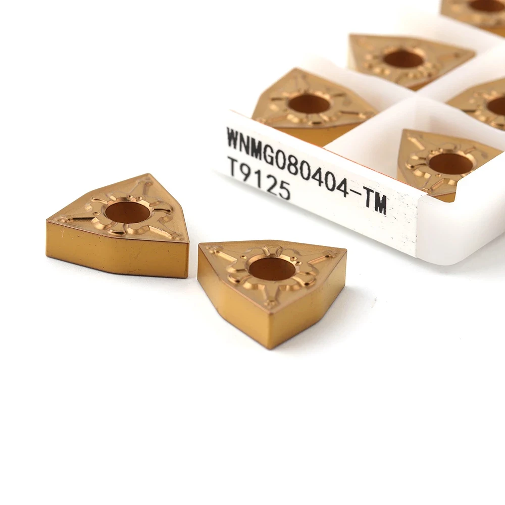 10 pezzi WNMG080404 TM 100% tornio originale lama in metallo duro parti in acciaio per utensili di tornitura esterna di alta qualità