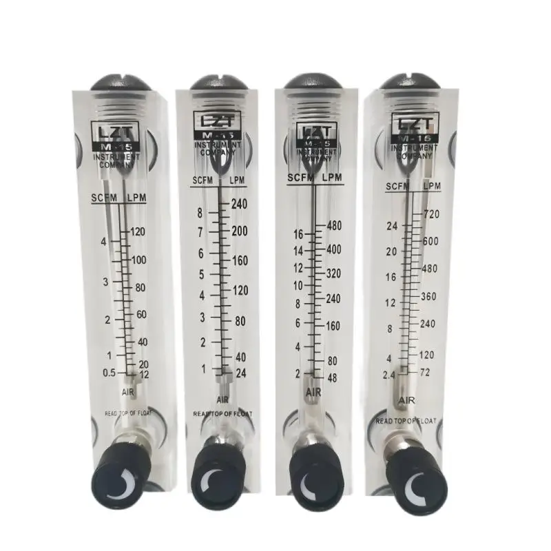 LZT-M15 Flow Meter 0.2-2LPM 0.2-3LPM 0.5-4LPM Liquid Flowmeter Water Panel Rotameter With Control Valve 1-7LPM 10-100L/H PMMA